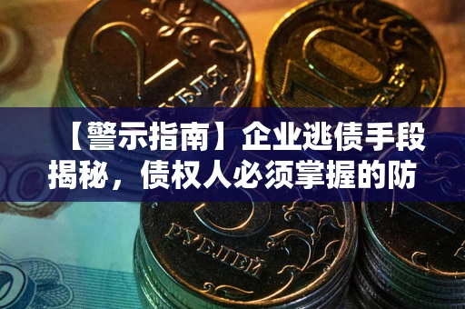 济南【警示指南】企业逃债手段揭秘，债权人必须掌握的防坑宝典