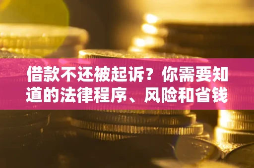 济南借款不还被起诉？你需要知道的法律程序、风险和省钱技巧